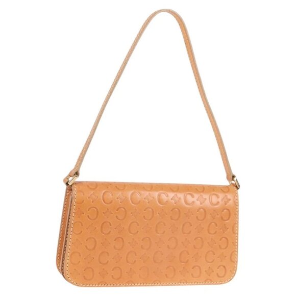 CELINE C Macadam Canvas Accessory Pouch Beige Gold Auth yk18393V - Picture 1 of 16